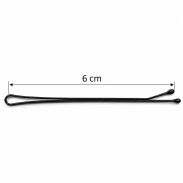 WSUWKI DO WŁOSÓW PROSTE CZARNE 6 CM 2 KULKI 100 SZTUK (WS-P/100) - 4