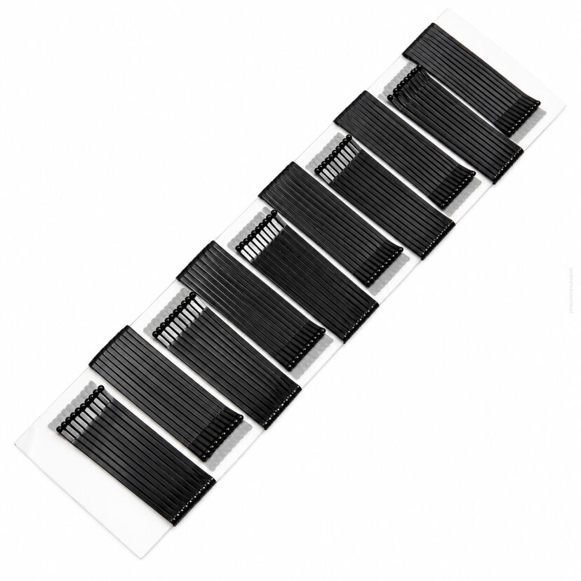 WSUWKI DO WŁOSÓW PROSTE CZARNE 6 CM 2 KULKI 100 SZTUK (WS-P/100)