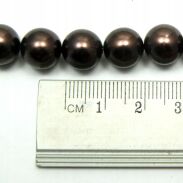 KORALE KLASYCZNE PEREŁKI BRĄZOWE 52 cm 0642-534 - 3