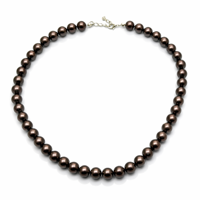 KORALE KLASYCZNE PEREŁKI BRĄZOWE 52 cm 0642-534