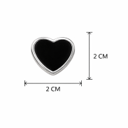 KOLCZYKI SERCA CZARNE                                                                           (0665-128 SA) - 3