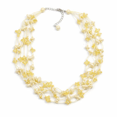 NASZYJNIK / WISIOREK Z ZÓŁTYMI KORALIKAMI (N-0604/2/5R A-5 SAM C)