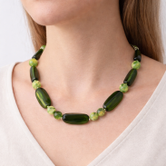 KORALE ZIELONE ETHNIC NATURE CHIC PLASTIKOWE 0612-55 - 4