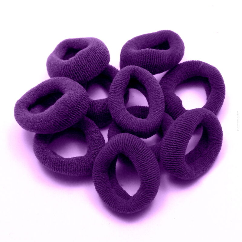 GUMKI DO WŁOSÓW FROTKI DUŻE-FIOLETOWE 10 SZTUK                                                                           (0191-510 SAM F)