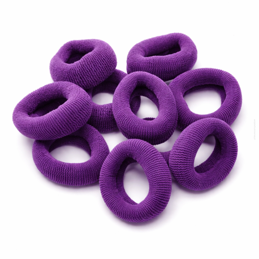 GUMKI DO WŁOSÓW FROTKI DUŻE-FIOLETOWE 10 SZTUK                                                                           (0191-510 SAM F)