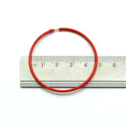 KOLCZYKI KOŁA CZERWONE CIENKIE (0608-592 SAH) - 4