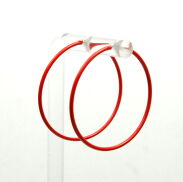 KOLCZYKI KOŁA CZERWONE CIENKIE (0608-592 SAH) - 3