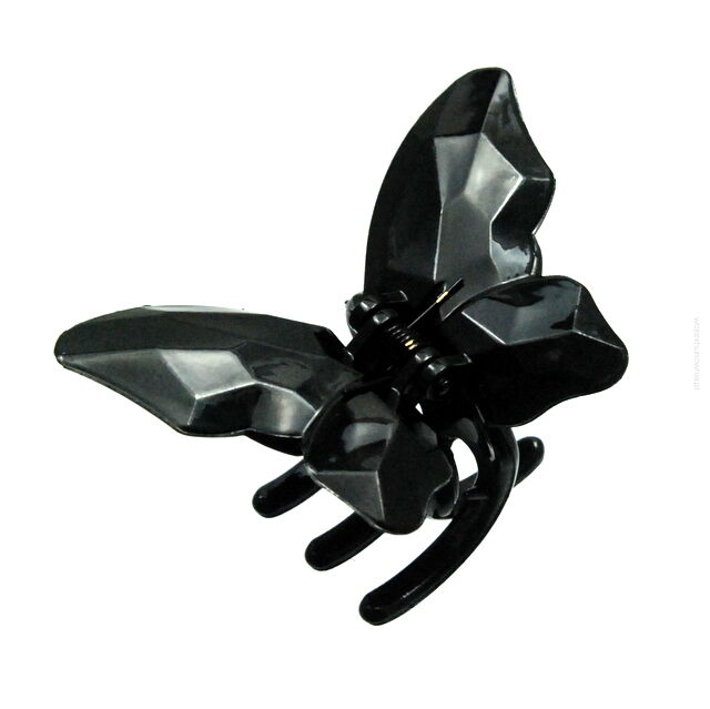 SZCZĘKI DO WŁOSÓW CZARNE MOTYLE (6 SZTUK)                                                 0365-525