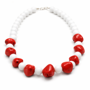 KORALE BIAŁO-CZERWONE 0611-72 - 2