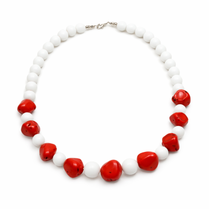 KORALE BIAŁO-CZERWONE 0611-72