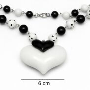 KORALE / NASZYJNIK BIAŁO CZARNY 