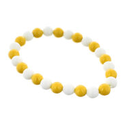 KORALE NA GUMCE BIAŁO ŻÓŁTE 0611-1026 - 2