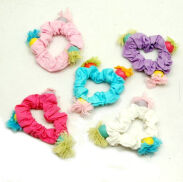 GUMKI DO WŁOSÓW OZDOBNE SCRUNCHIES -DZIECIĘCE MIX KOLORÓW 5 SZTUK (0682 SA) - 2