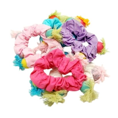 GUMKI DO WŁOSÓW OZDOBNE SCRUNCHIES -DZIECIĘCE MIX KOLORÓW 5 SZTUK (0682 SA)
