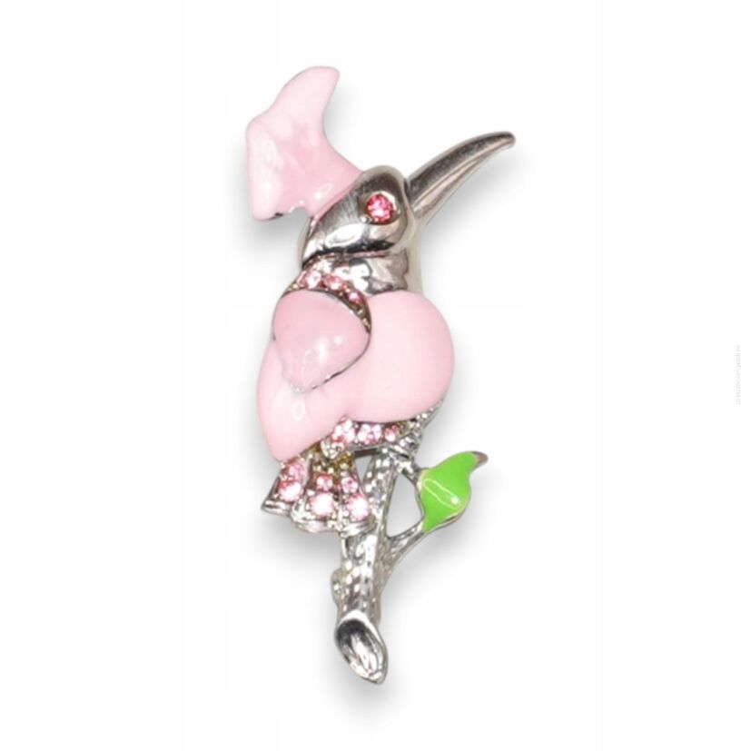 BROSZKA OZDOBNA Z MOTYWEM PTAKA                           (6106-9 SA)