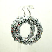 KOLCZYKI KOŁA Z CEKINAMI                                                              0605-532                                        - 2