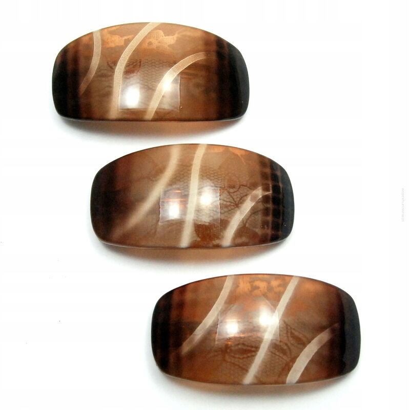 KLAMRY / AUTOMATY DO WŁOSÓW DUŻE-BRĄZOWE 3 SZTUKI                           (KLD-160 SAH)