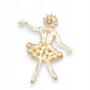 BROSZKA METALOWA Z CYRKONIAMI – TAŃCZĄCA BALETNICA                              (6106-3 SA) - 2