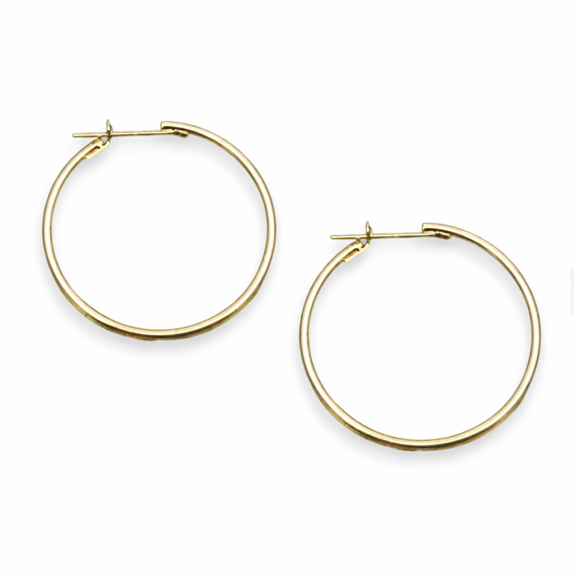 KOLCZYKI KLASYCZNE KOŁA W KOLORZE ZŁOTYM (0674-3)