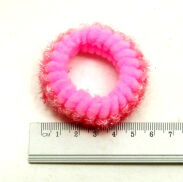 GUMKI DO WŁOSÓW FROTKI DUŻE ZE SREBRNĄ NITKĄ (5 SZTUK) 0245-62 - 3