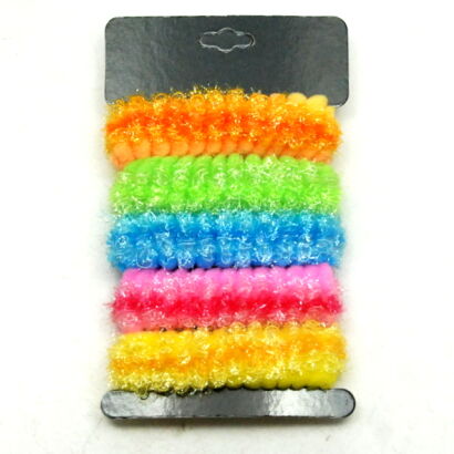 GUMKI DO WŁOSÓW FROTKI DUŻE ZE SREBRNĄ NITKĄ (5 SZTUK) 0245-62