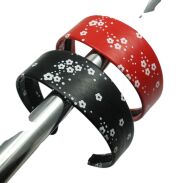 OPASKI SZEROKIE CZARNE, CZERWONE W KWIATKI 4 SZTUKI  (7431-3 SAM) - 2