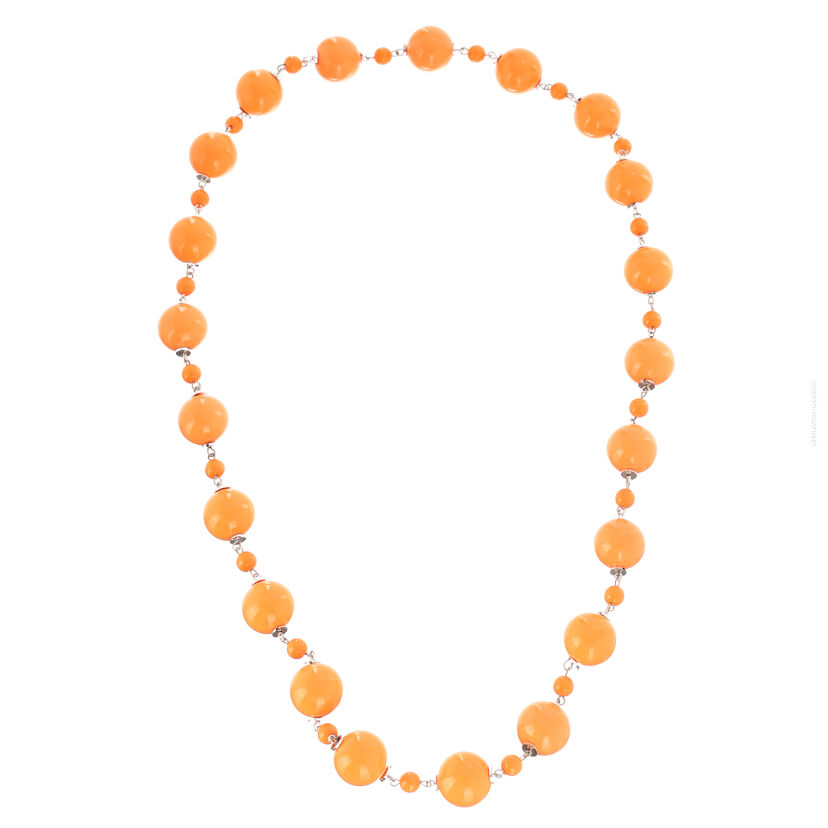 KORALE / NASZYJNIK POMARAŃCZOWE                                                       (0611-1007 SAHG)