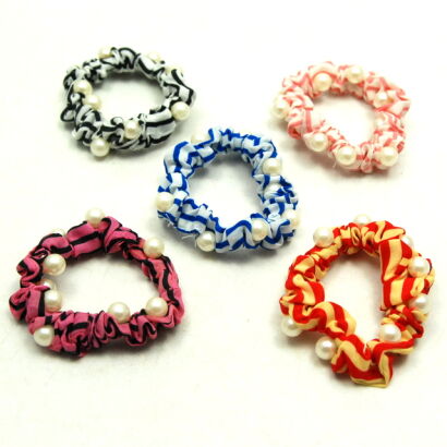 GUMKI DO WŁOSÓW Z PEREŁKAMI (10 SZTUK) MIX KOLOR 1410-020 E