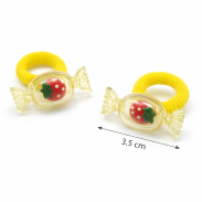 GUMKI DO WŁOSÓW DZIECIĘCE ŻÓŁTE CUKIERKI 4 SZTUKI (0194-41 SAMH) - 2