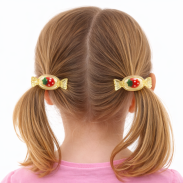 GUMKI DO WŁOSÓW DZIECIĘCE ŻÓŁTE CUKIERKI 4 SZTUKI (0194-41 SAMH) - 3