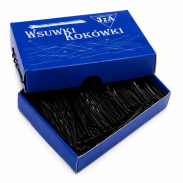WSUWKI DO WŁOSÓW IZA KARBOWANE CZARNE 6 CM Z KULKĄ 180 SZTUK  (0620/180) - 2