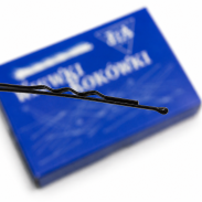 WSUWKI DO WŁOSÓW IZA KARBOWANE CZARNE 6 CM Z KULKĄ 180 SZTUK  (0620/180) - 3
