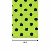 OPASKA ELASTYCZNA ZIELONA W KROPKI 5 CM (OPEL-6 SAH) - 2