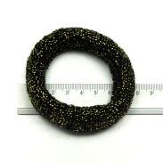 GUMKI DO WŁOSÓW FROTKI DUŻE CZARNE ZŁOTA I SREBRNA NITKA (4 SZTUKI) 0301-502 - 3