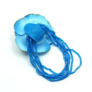 GUMKI DO WŁOSÓW Z KORALIKAMI - OZDOBNE KWIATKI  MIX KOLOR(12 SZTUK) 0214-516 - 3