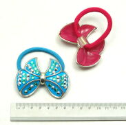 GUMKI DO WŁOSÓW OZDOBNE Z KWIATKIEM 4 SZTUKI MIX KOLOR                    (0613 SAH) - 3