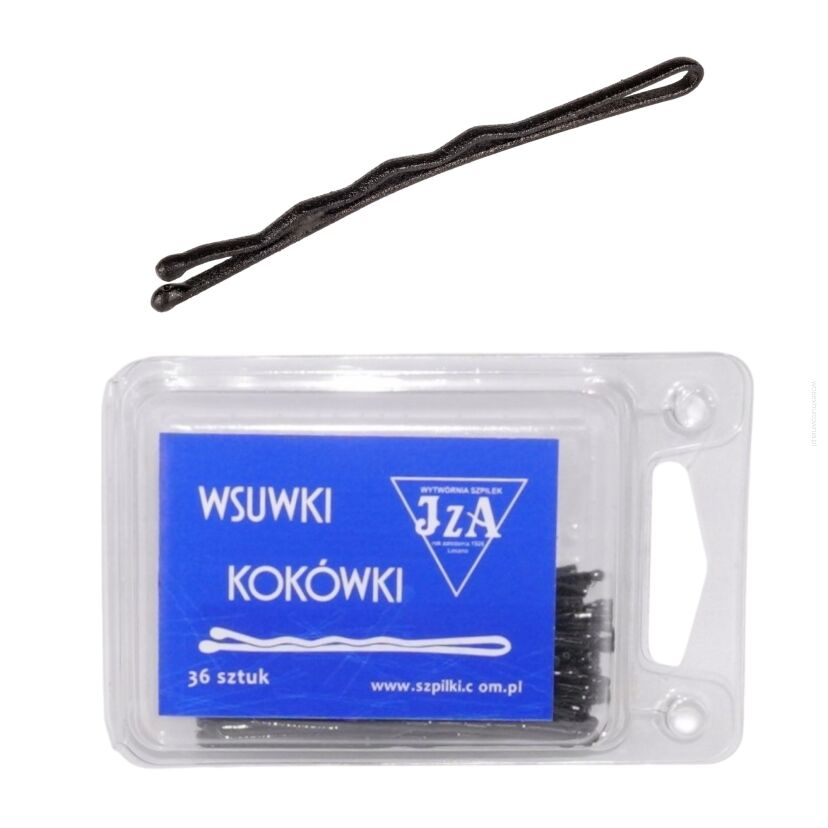 WSUWKI DO WŁOSÓW IZA CZARNE MAT 2 KULKI 5 CM 36 SZTUK                               (305/36 MAT)