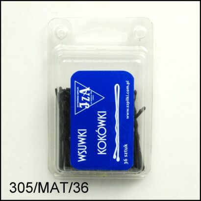 WSUWKA CZARNA MATOWA 2 KULKI 5 cm 36 sztuk
