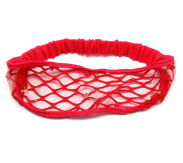 OPASKA NA GŁOWĘ ELASTYCZNA DAMSKA NA GUMCE CZERWONA (8802-2 SAM) - 2