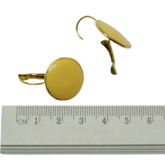 KOLCZYKI WISZĄCE EMALIOWANE ŻÓŁTE OKRĄGŁE (1658-2 SAM) - 3