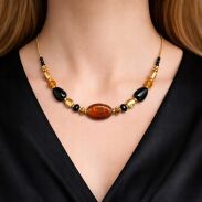 NASZYNJIK CANTO ELEGANCKI CZARNY ZŁOTY BURSZTYNOWY 45 CM(CANTO-N-13) - 3