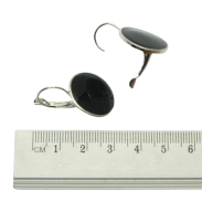 KOLCZYKI WISZĄCE EMALIOWANE CZARNE OKRĄGŁE                                            (9354-4 SAM) - 3