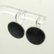 KOLCZYKI WISZĄCE EMALIOWANE CZARNE OKRĄGŁE                                            (9354-4 SAM) - 2