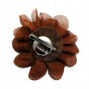 BROSZKA / SPINKA KWIATEK W KOLORZE BRĄZOWYM                                                              (0602-525 AS) - 2