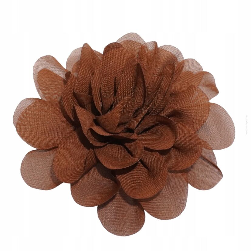 BROSZKA / SPINKA KWIATEK W KOLORZE BRĄZOWYM                                                              (0602-525 SA)