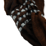 SZAL DAMSKI BRĄZOWY Z FRĘDZLAMI                                                                    SZAL-17 - 3