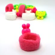 GUMKI DO WŁOSÓW DZIECIĘCE HIPOPOTAM, MIŚ, SŁOŃ, KRÓLIK KOLOROWE 10 SZTUK (0554) - 3