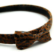 OPASKI DO WŁOSÓW KOKARDKI BRĄZOWE PANTERKA 3 SZTUKI (0882 SA) - 2