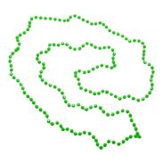 KORALE DŁUGIE, ZIELONE, NIEROZPINANE 140 cm 12 SZTUK                                                                           (KRPL-4 SAM) - 2