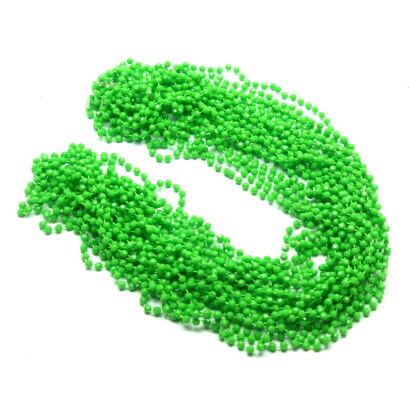 KORALE DŁUGIE, ZIELONE, NIEROZPINANE 140 cm 12 SZTUK                                                                           (KRPL-4 SAM)